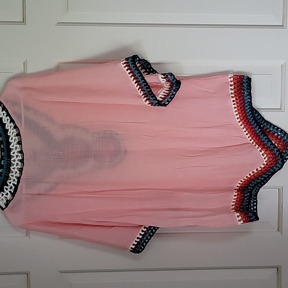 Azz Trading Inc Womens Cotton Blend Tunic Swim Coverup Crochete Sz S To M - Picture 2 of 7